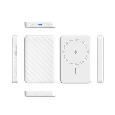 Banco de energia magnética sem fio 5000mAh Carregador Magsafe Portátil Leve
