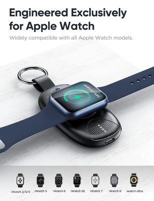 Bom preço. Elegante Smartwatch Power Bank Tipo C Banco de Energia Móvel 1000mAh 5V / 1A saída on-line