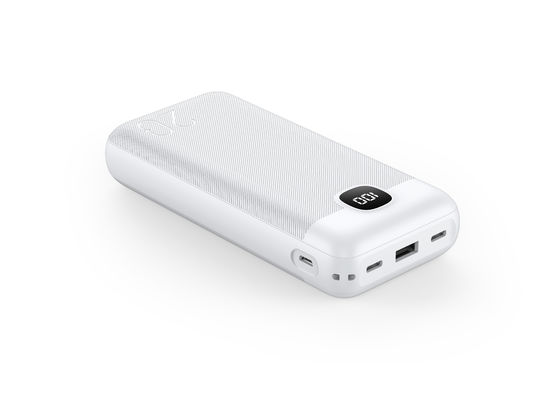 22.5W Carregamento Azul Branco Carregamento rápido Banco de energia 10000mAh Micro USB portátil