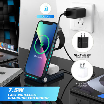 Bom preço. Carregador sem fio leve 3 em 1 com interfaces tipo C on-line