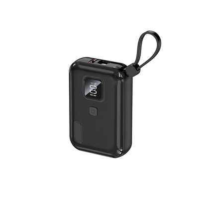 Bom preço. Mini Power Bank Preto / Branco Construído em Cabo de Carregamento / Luzes Indicadoras LED on-line