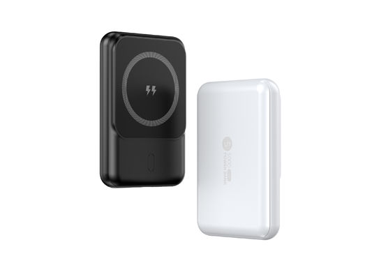 Bom preço. Banco de energia de ímã sem fio 5000mah Bateria de polímero Li Carregamento 12V-1.67A Saída ABS PC à prova de fogo on-line